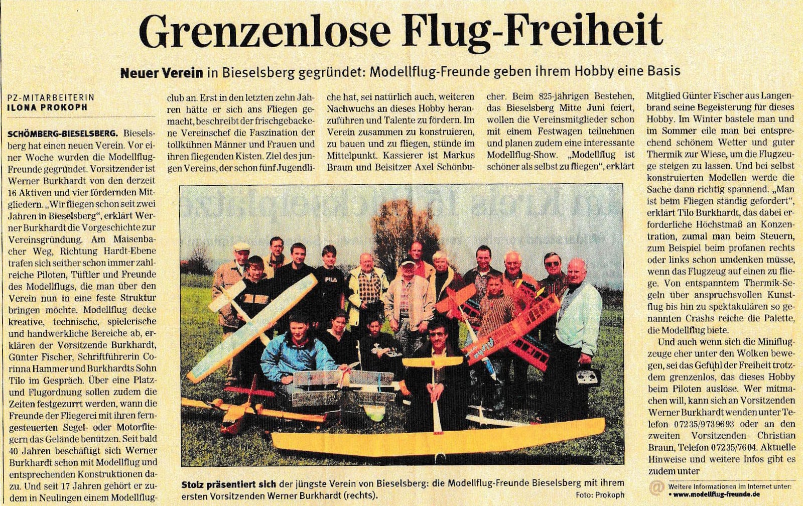 Gründung der Modellflug-Freunde Bieselsberg e.V. 